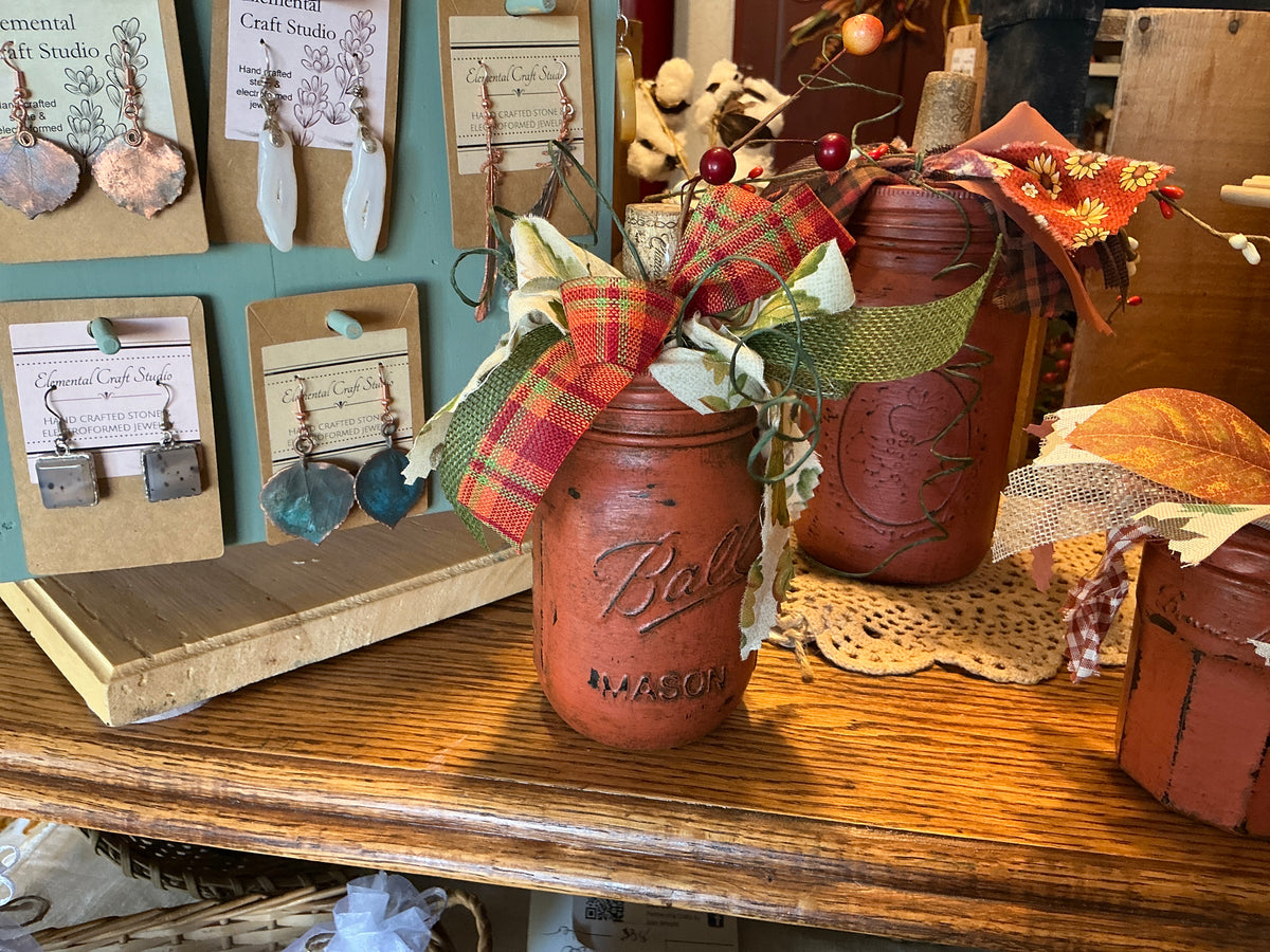 Pumpkin glass light jars