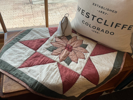 Handmade Poinsettia Table Square
