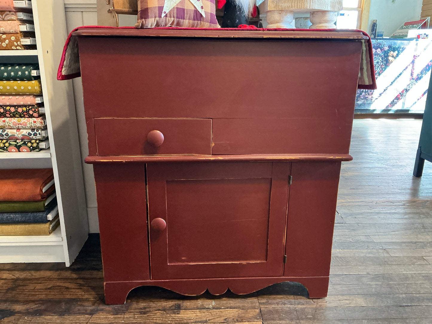 Primitive Red Cabinet