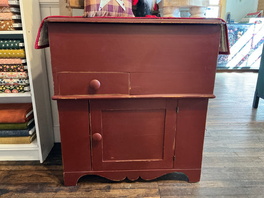 Primitive Red Cabinet