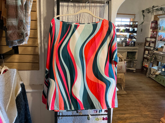 Off The Shoulder Graphic Top