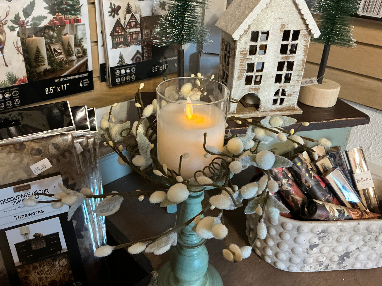 Pussy Willow Candle Ring