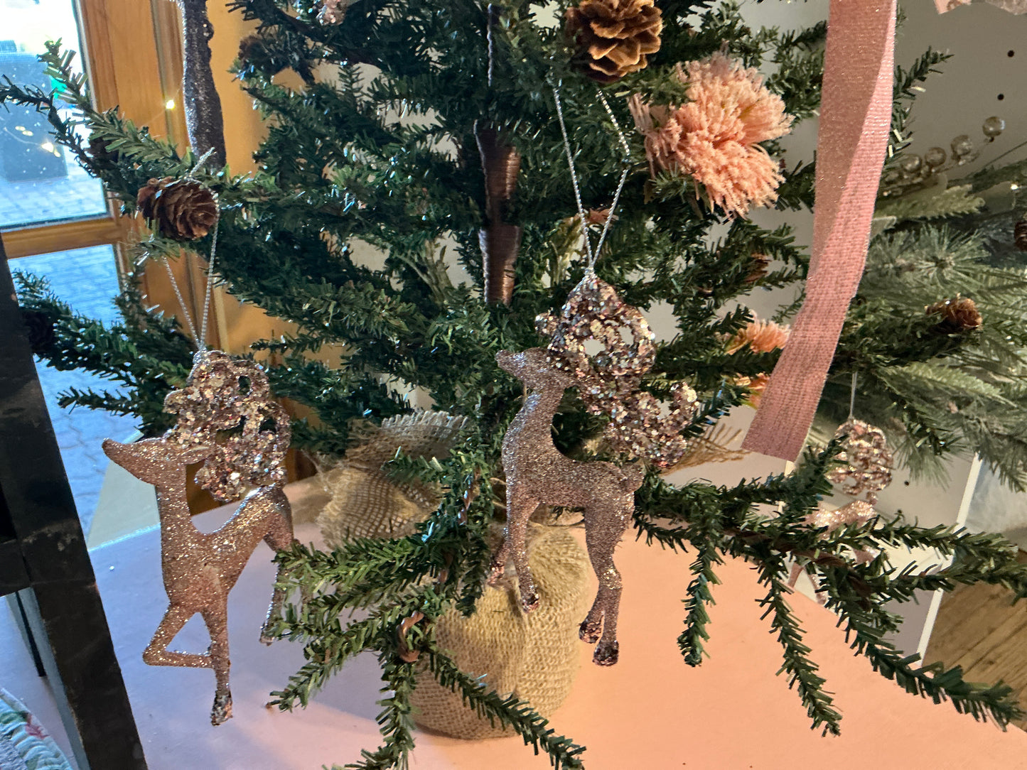 Pink Glitter Deer