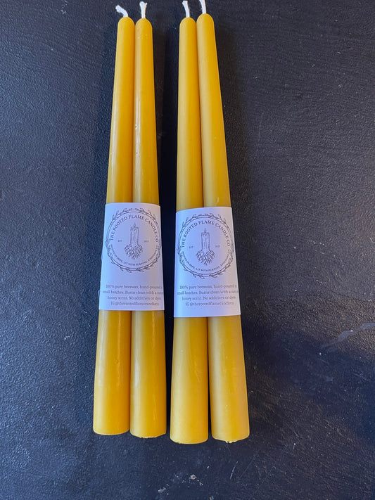 6” Beeswax Taper Candles