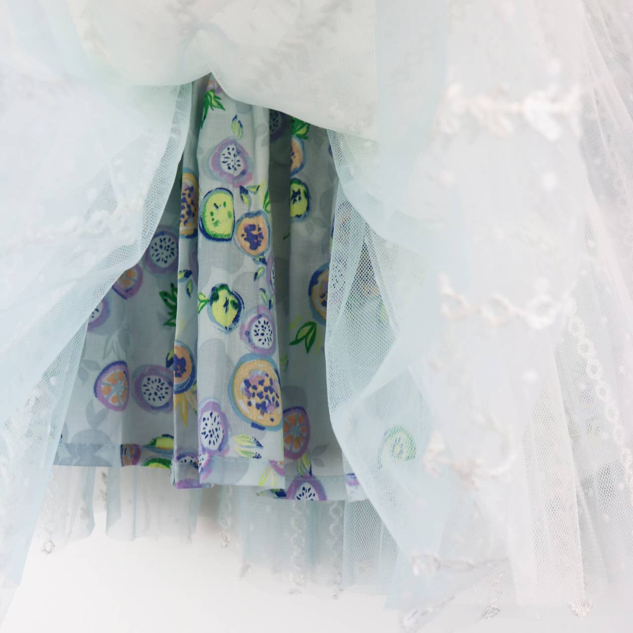 S30 15129 Reversible Fruit Pattern/ Mesh Tutu (2 Colors)