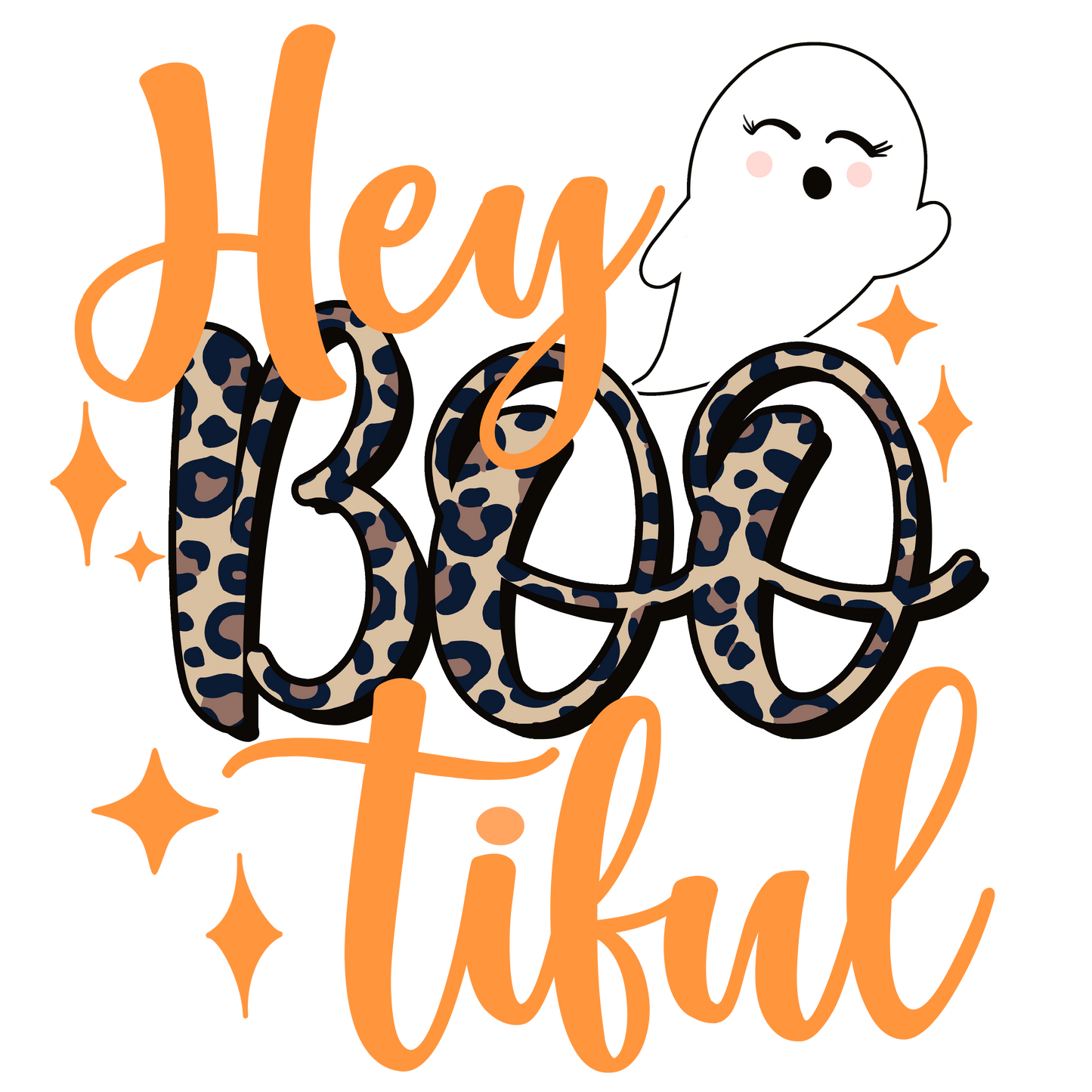 Hey Boo-tiful White Vinyl , Sticker, 3x3 inch