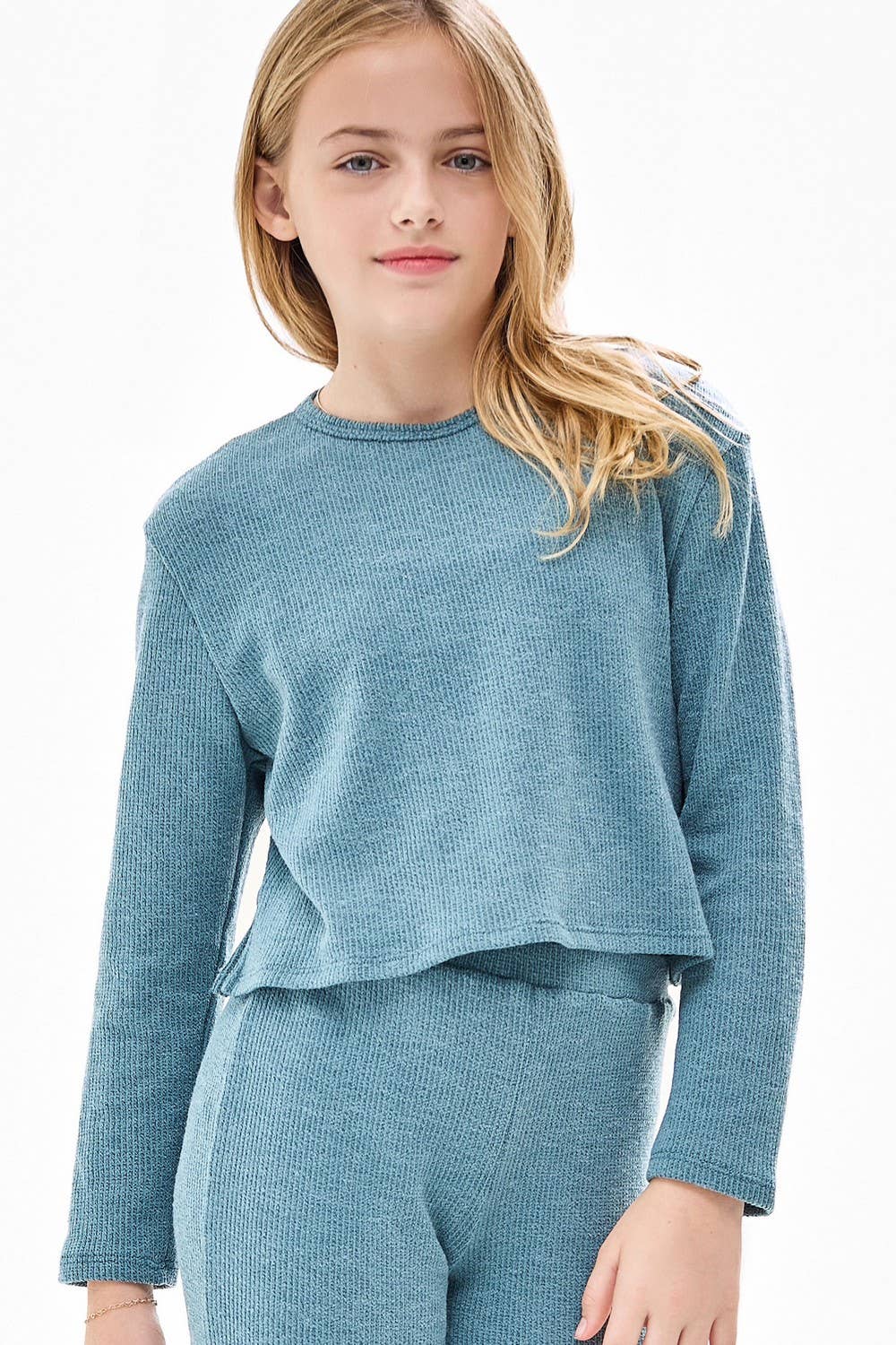 Side Slit Knit Crop Top