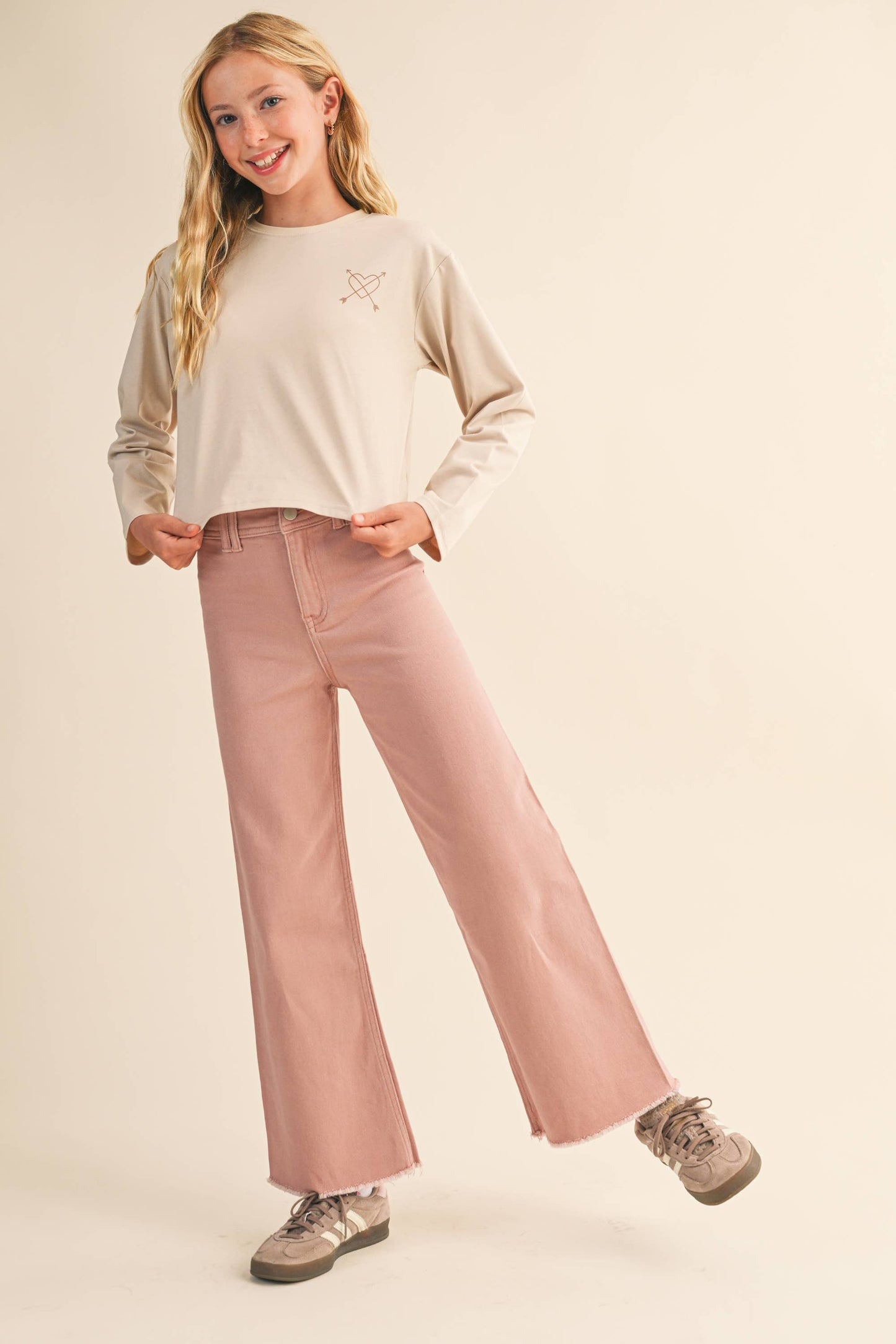 TWEEN KIDS GIRLS CROPPED BOXY TEE  (7-14)