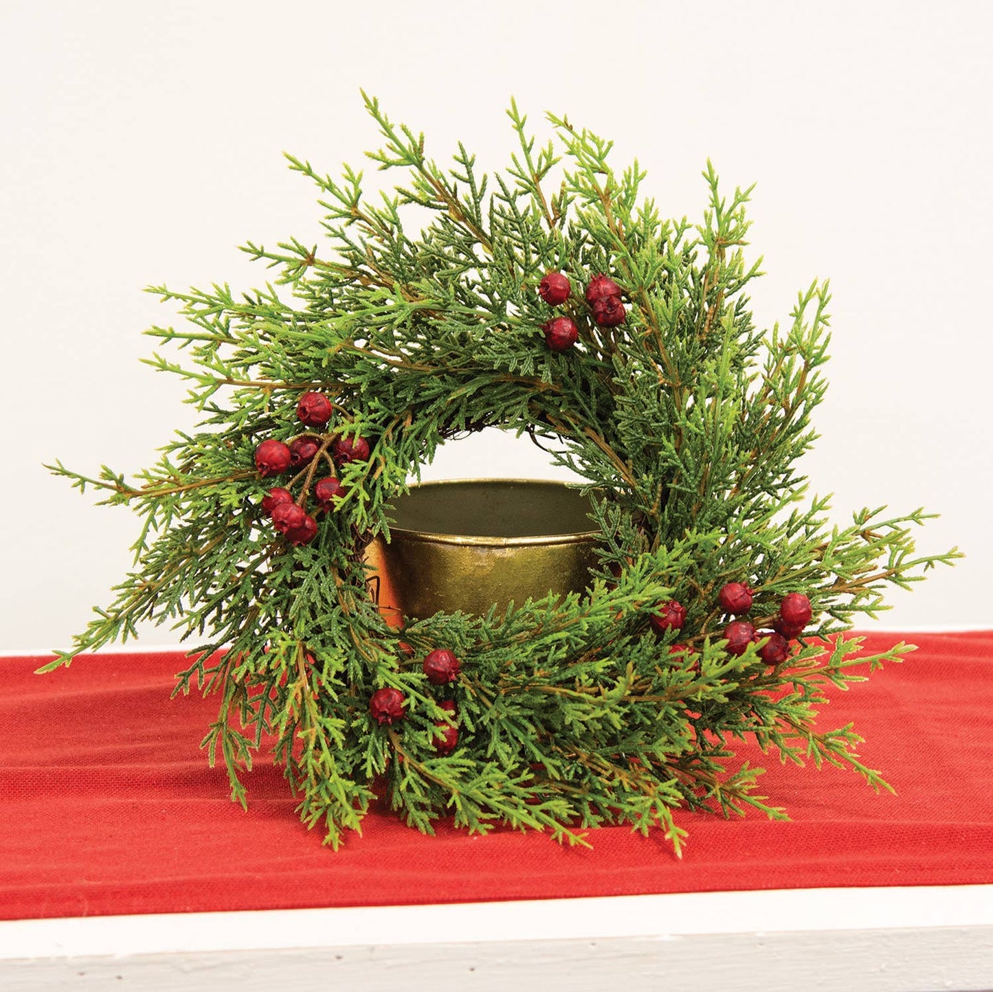 Red Berry & Cedar Wreath, 12"