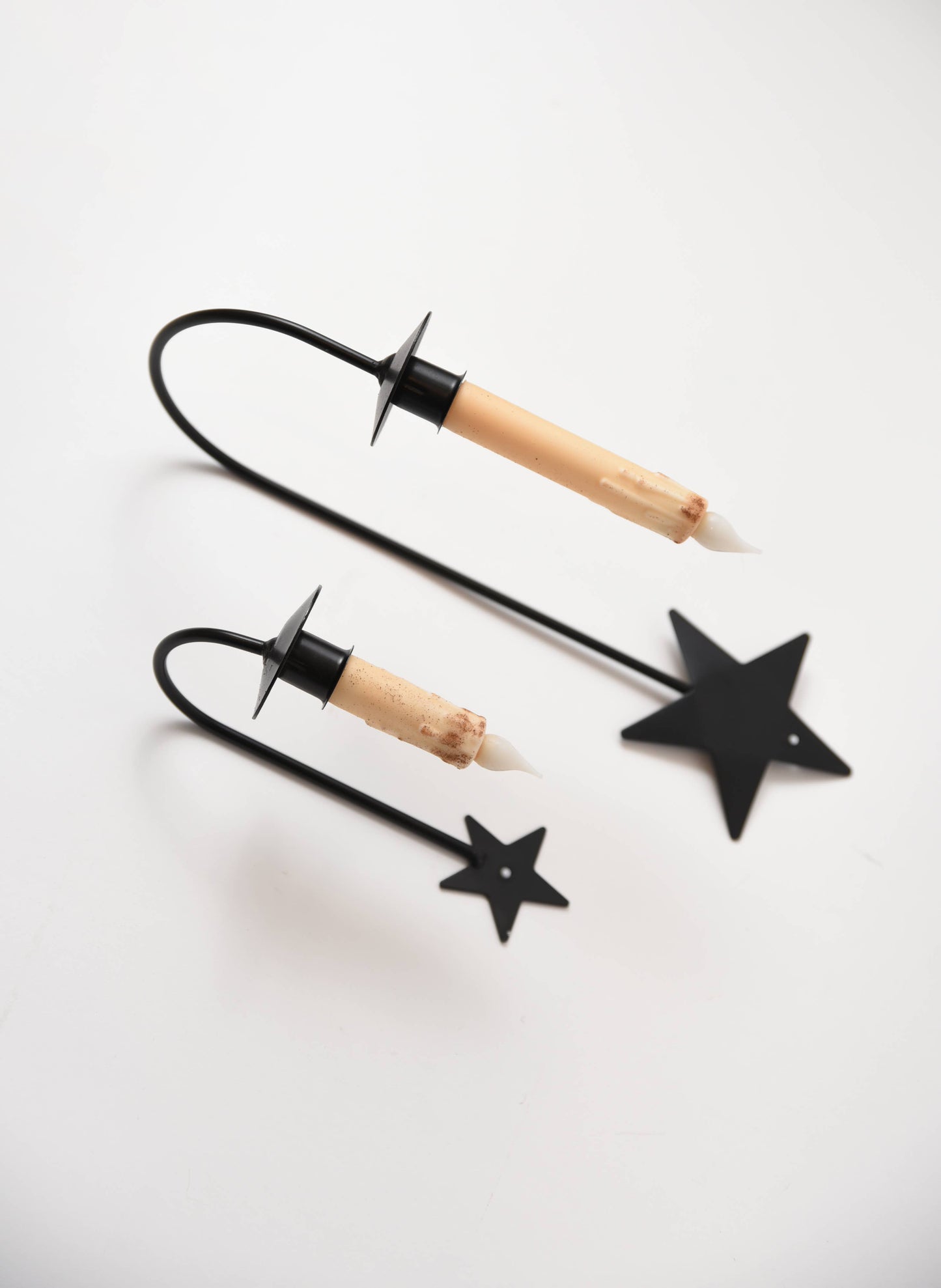 Iron Sconce Taper Holder with Star