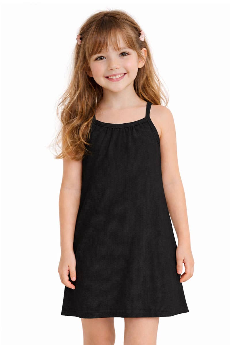 GKD-3061B Girl's Ribbed Tank Dress