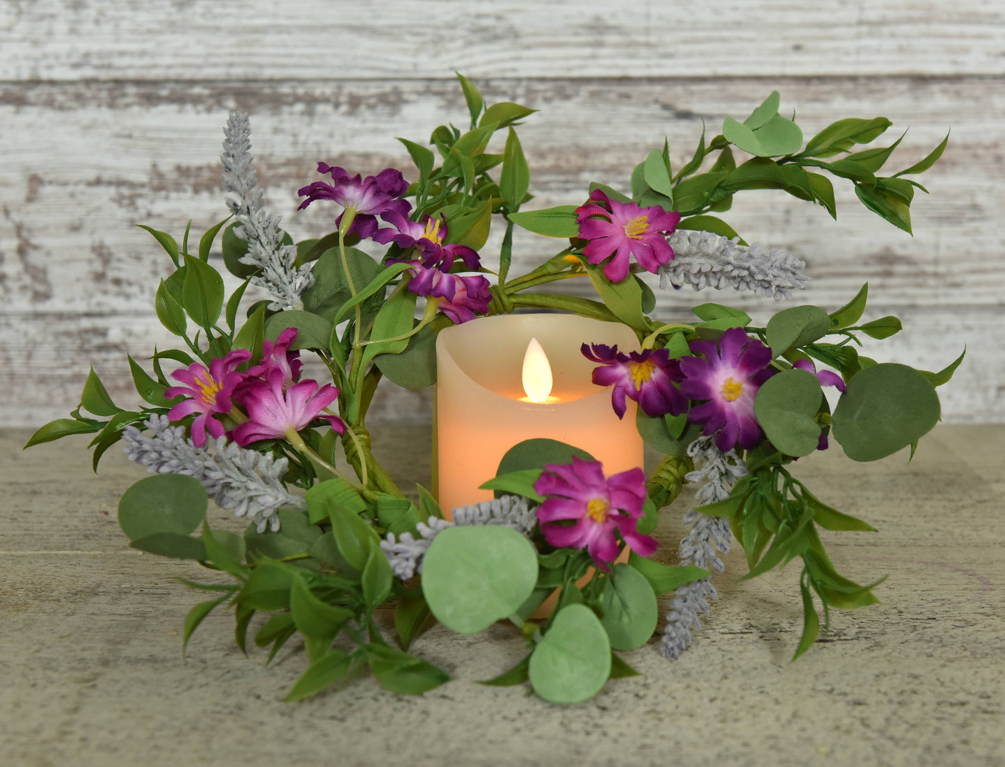 Blooming Aster 4.5in Candle Ring
