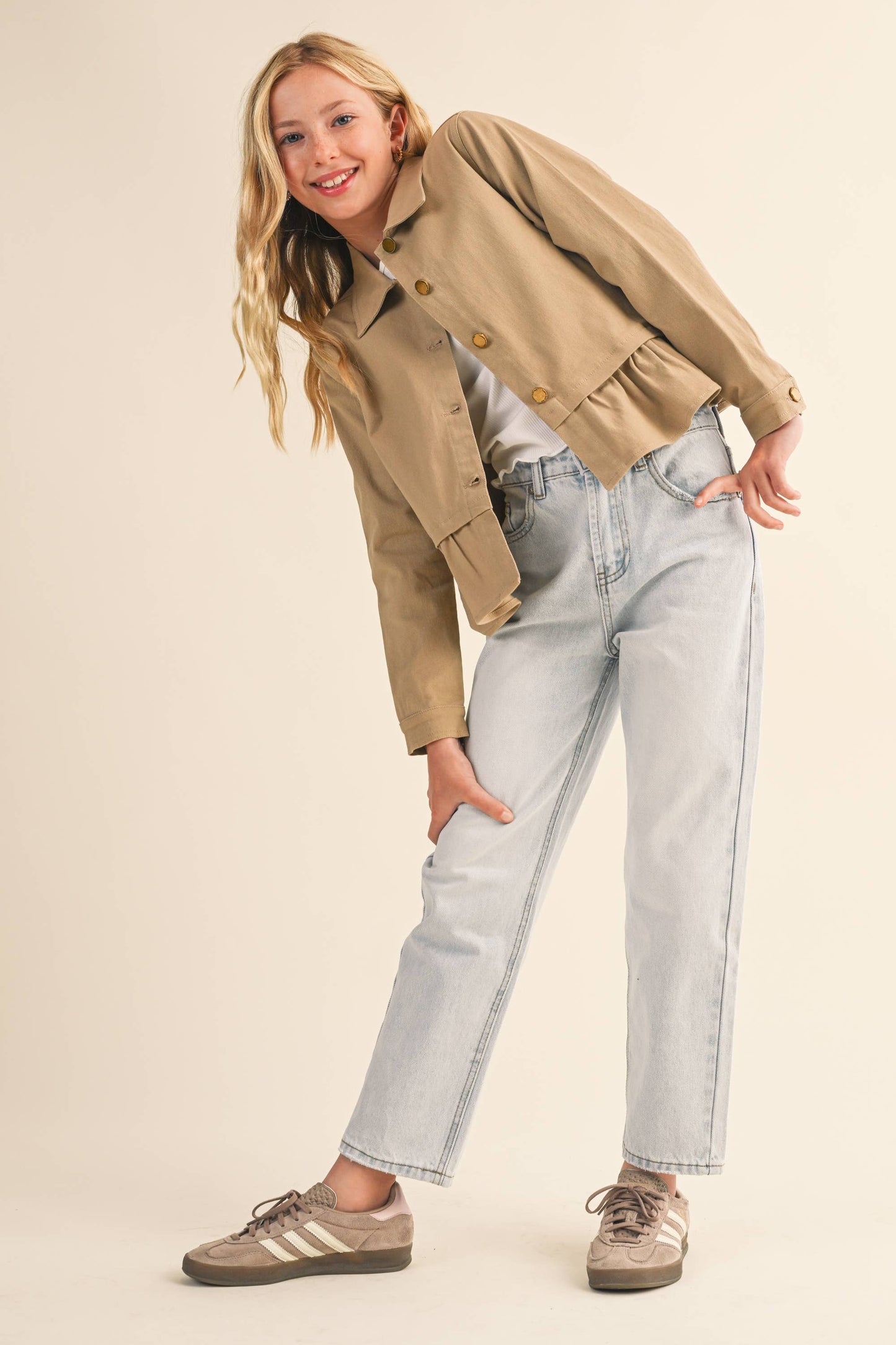 TWEEN KIDS GIRLS CROPPED FIELD JACKET (7-14)