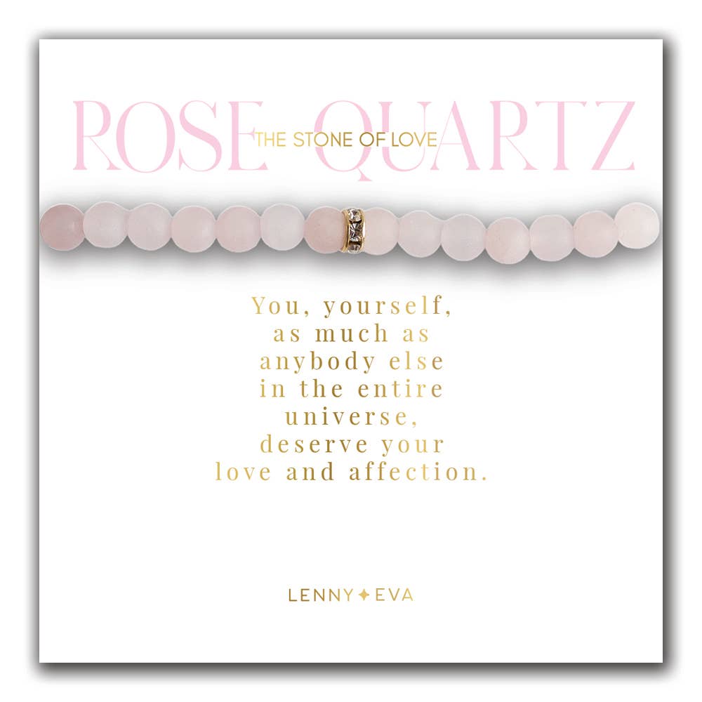 Gemstone Sparkle Bracelet-Rose Quartz, Crystals & Stones