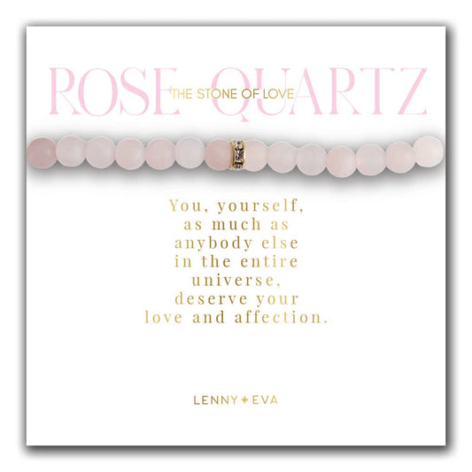 Gemstone Sparkle Bracelet-Rose Quartz, Crystals & Stones