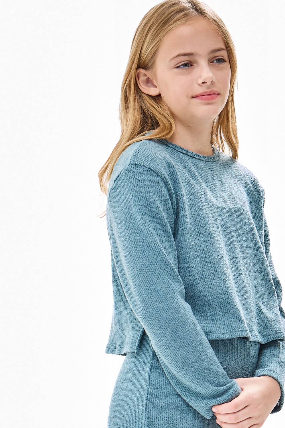Side Slit Knit Crop Top