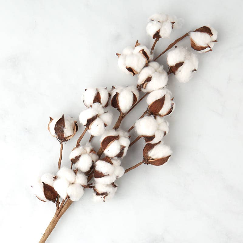 28” Artificial Cotton Spray