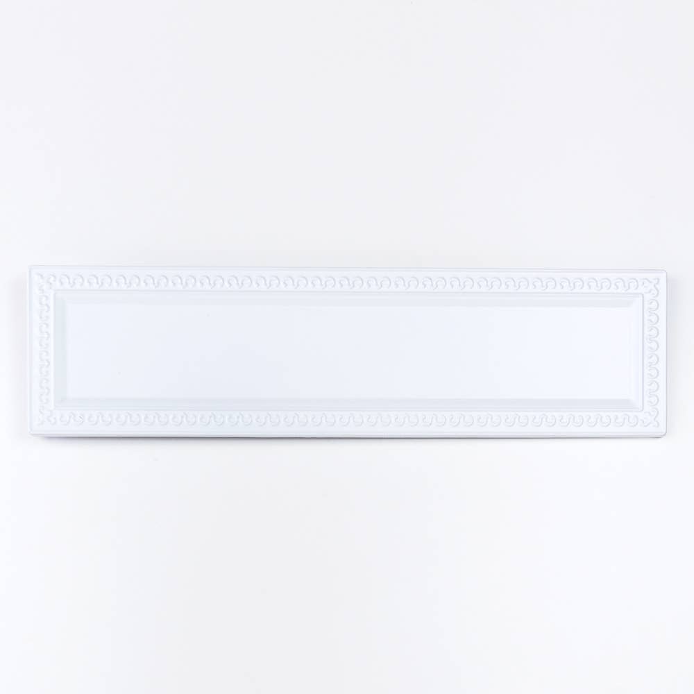 10014 - 18x4.75 metal unfinished embossed sign white DIY