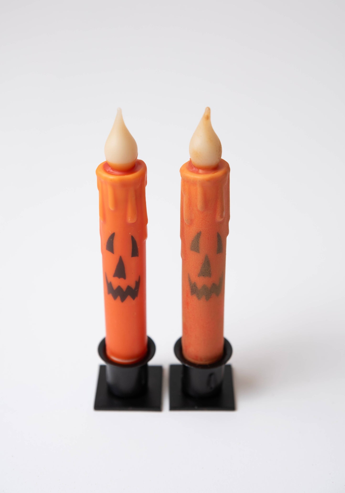 Jack-O-Lantern LED Timer Taper Candle