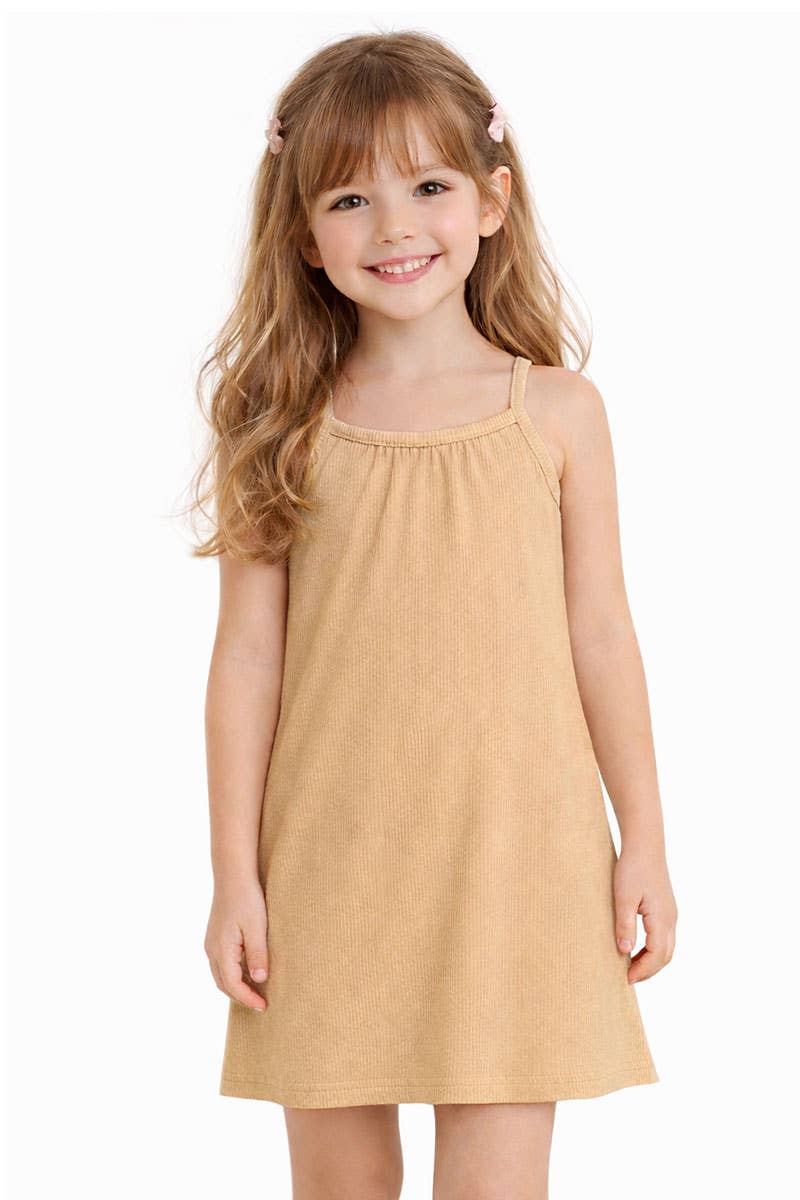 GKD-3061B Girl's Ribbed Tank Dress