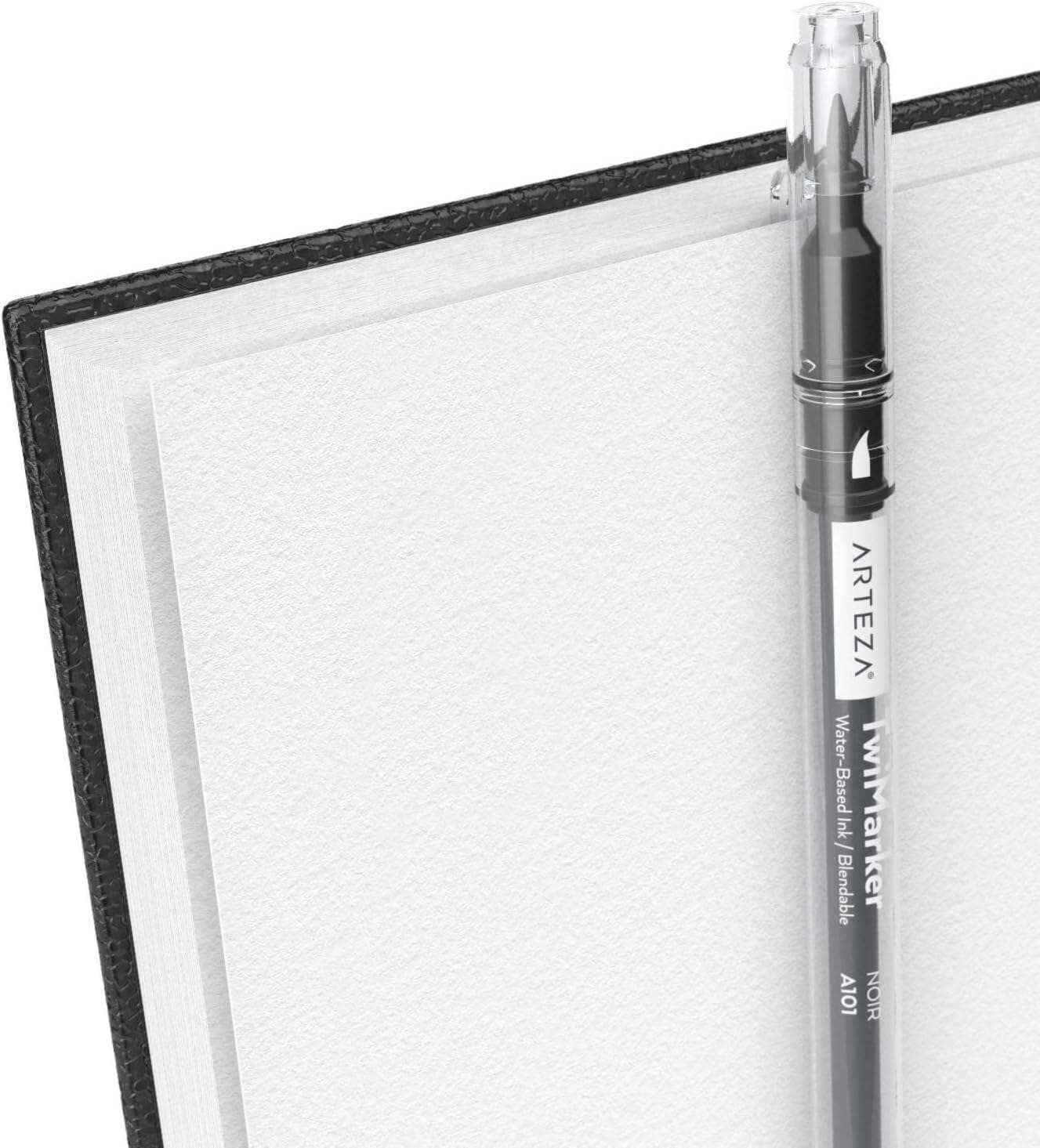 Arteza® Spiral-Bound Black Hardcover Sketchbook, 3-Pack