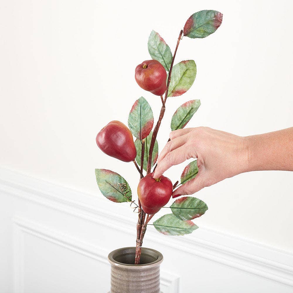 31" Artificial Red Pear Fruit Stem