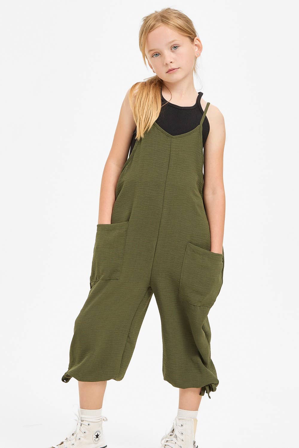 Adjustable Shoulder Tie Strap Balloon Jumpsuit / Overall