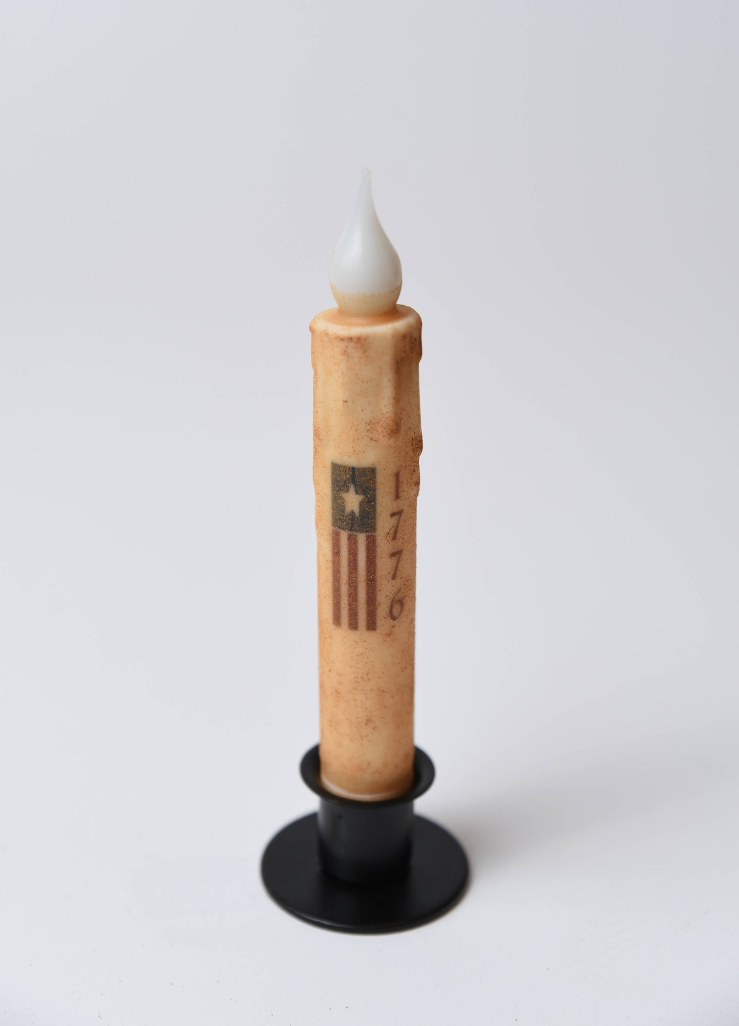 1776 Flag LED Timer Taper Candle