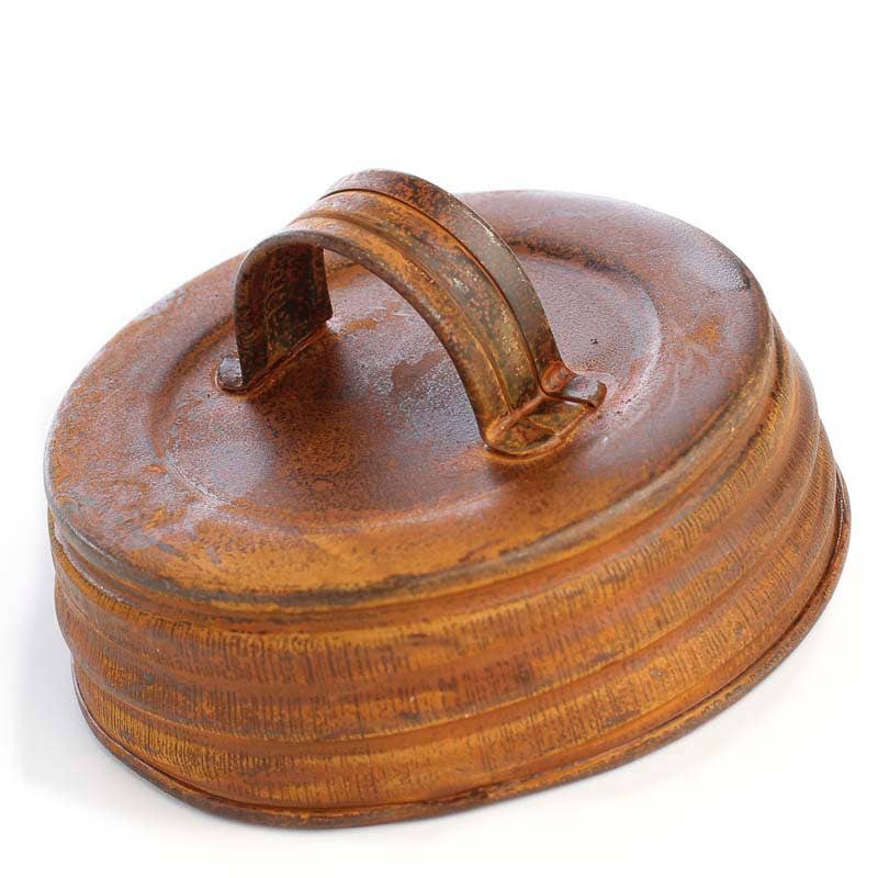 Rustic Small Mouth Mason Jar Lid with Handle - Select Finish