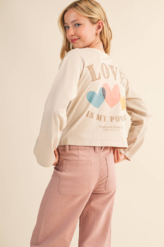 TWEEN KIDS GIRLS CROPPED BOXY TEE  (7-14)