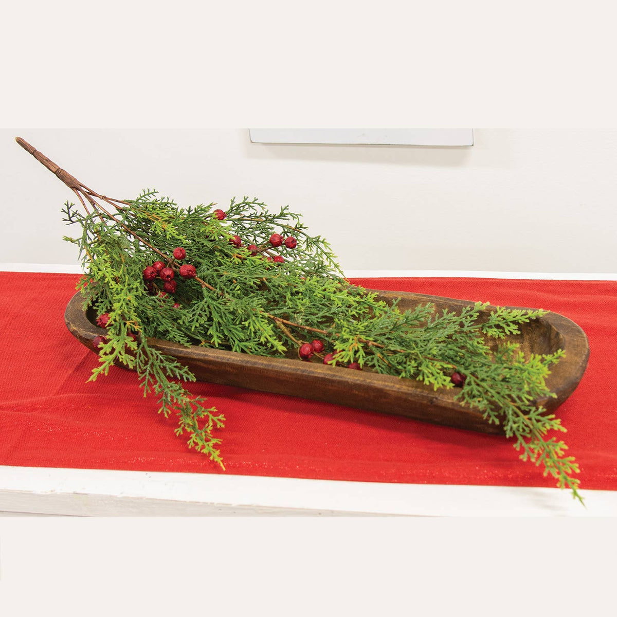 Red Berry & Cedar Hanging Bush, 27"