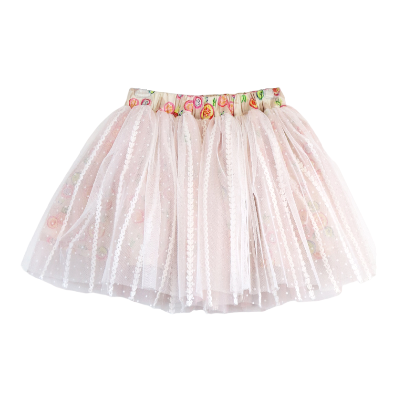 S30 15129 Reversible Fruit Pattern/ Mesh Tutu (2 Colors)