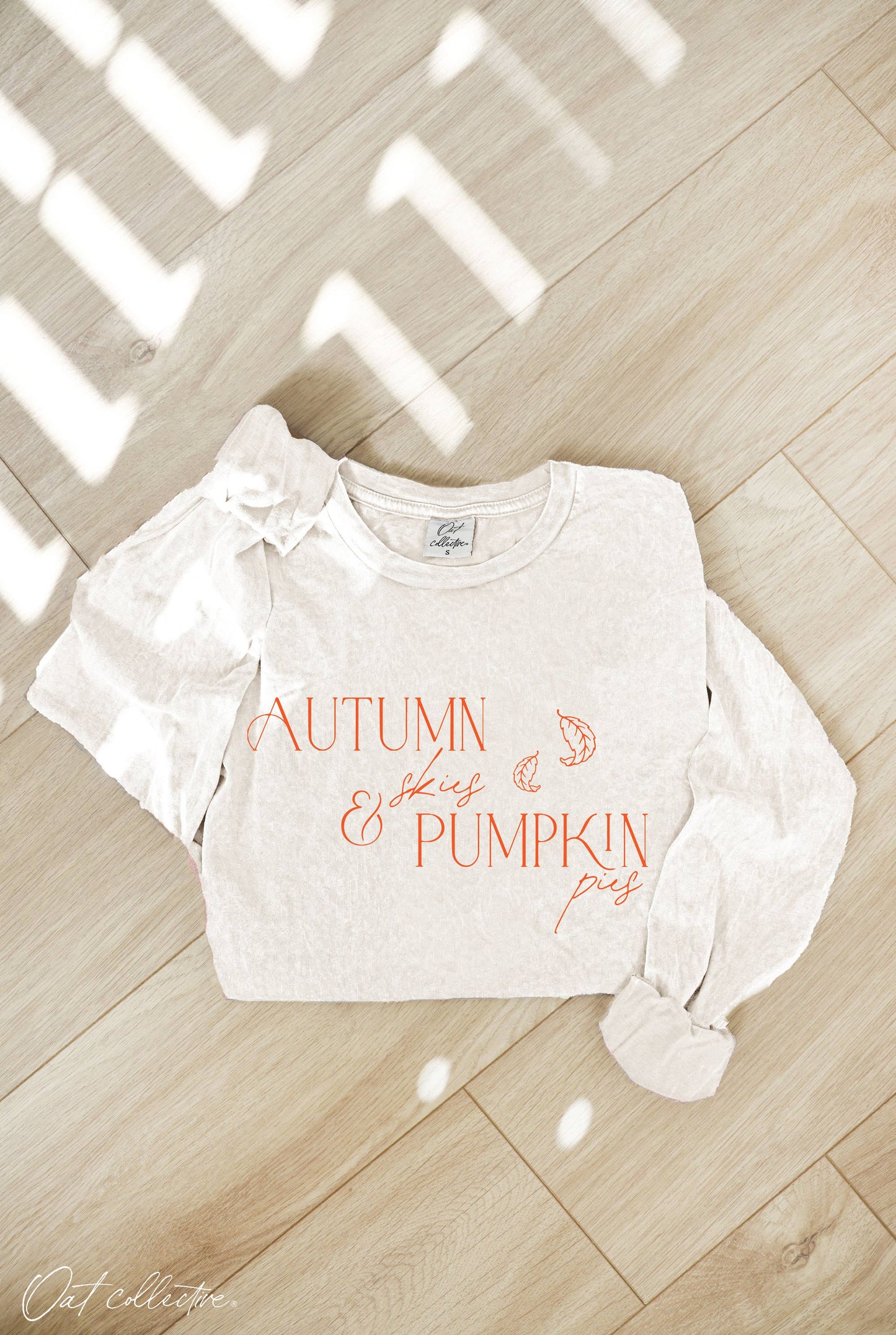 AUTUMN SKIES  Mineral Washed Long Sleeve Graphic