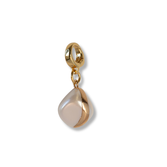 Large Pearl Charm, Charm Bar| Charm Necklace or Bracelet
