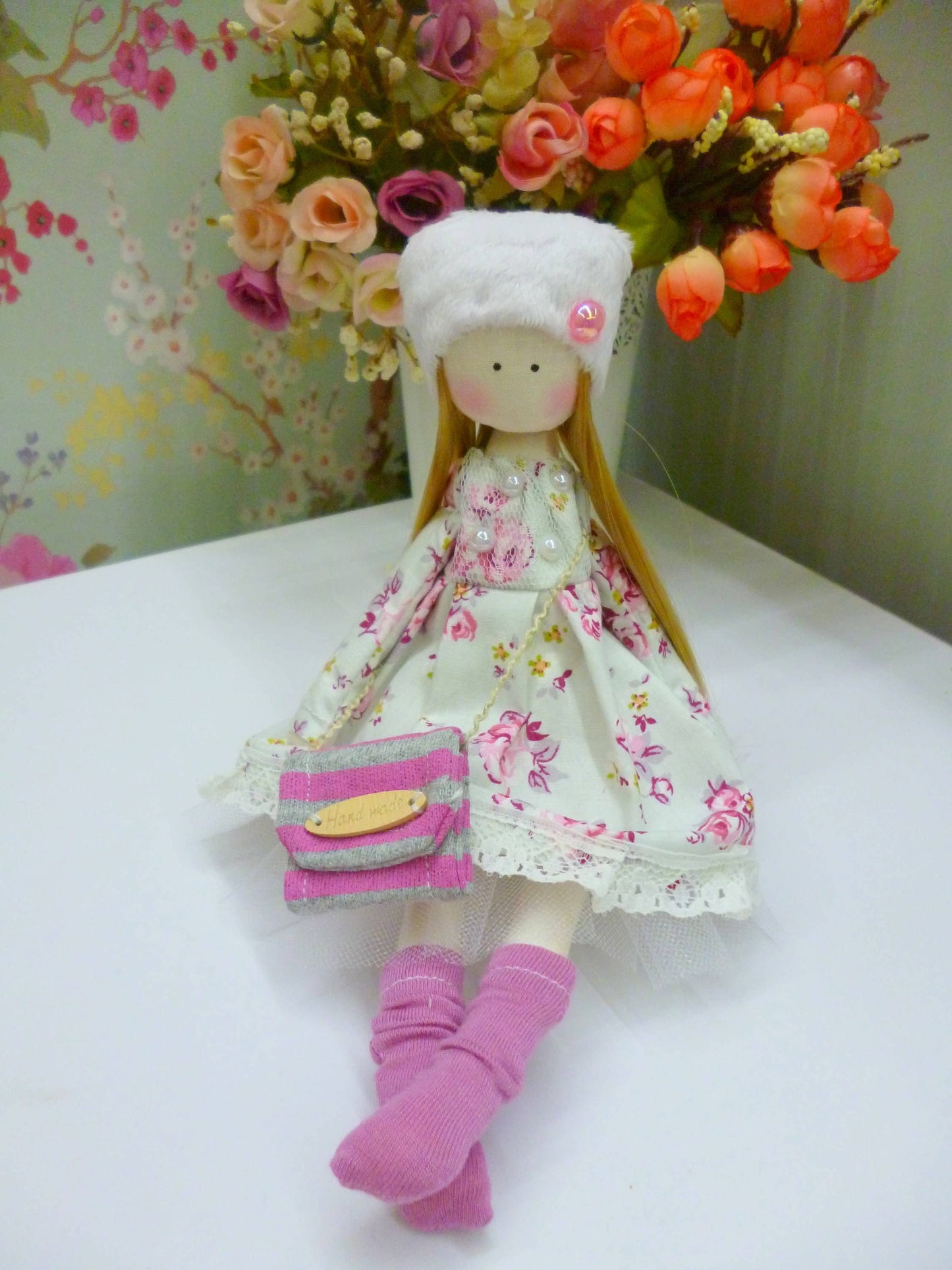 Carly Doll, Handmade Doll,Fabric Doll