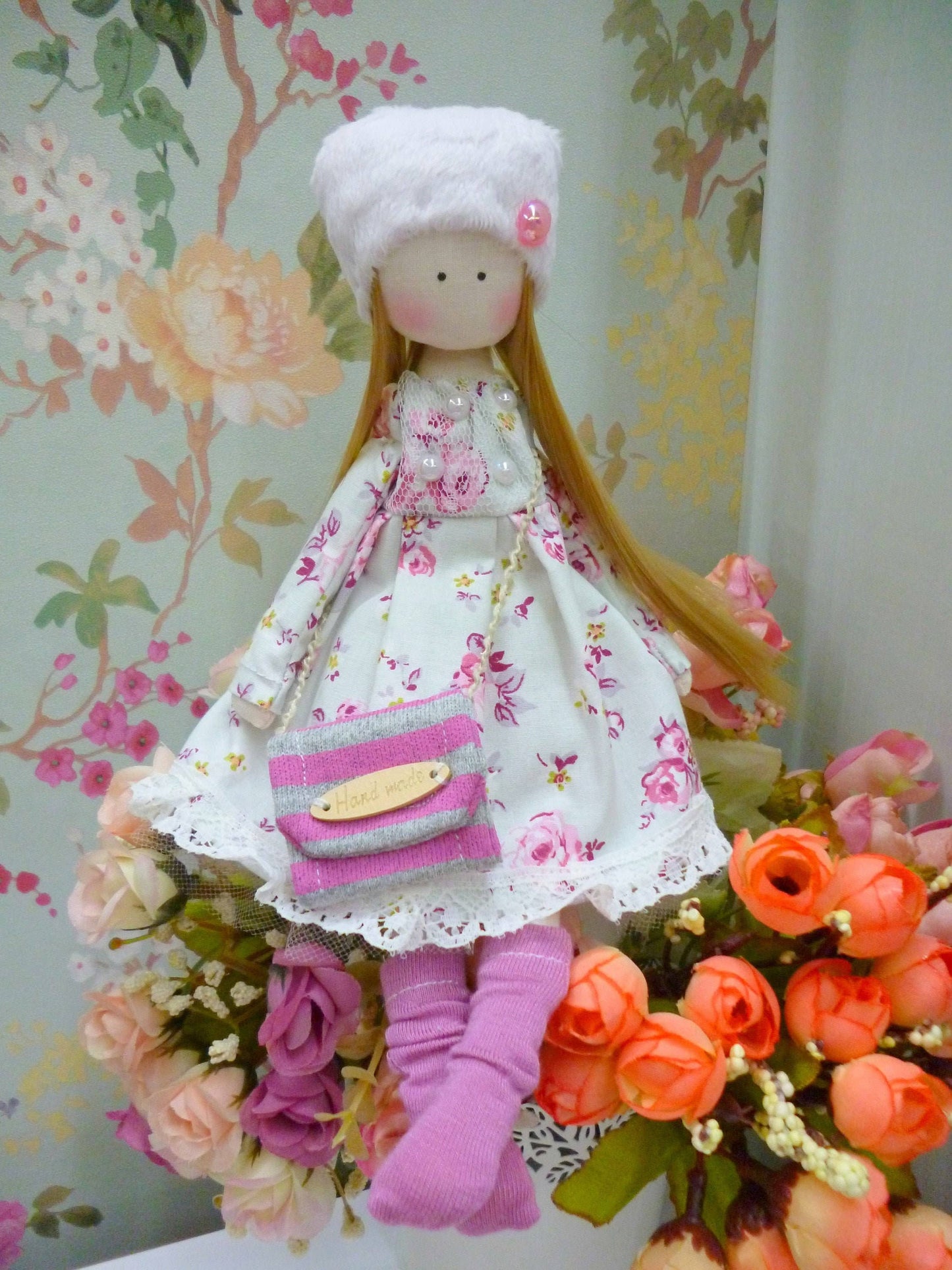 Carly Doll, Handmade Doll,Fabric Doll