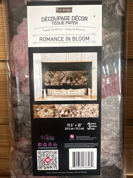 Romance in Bloom Decoupage paper