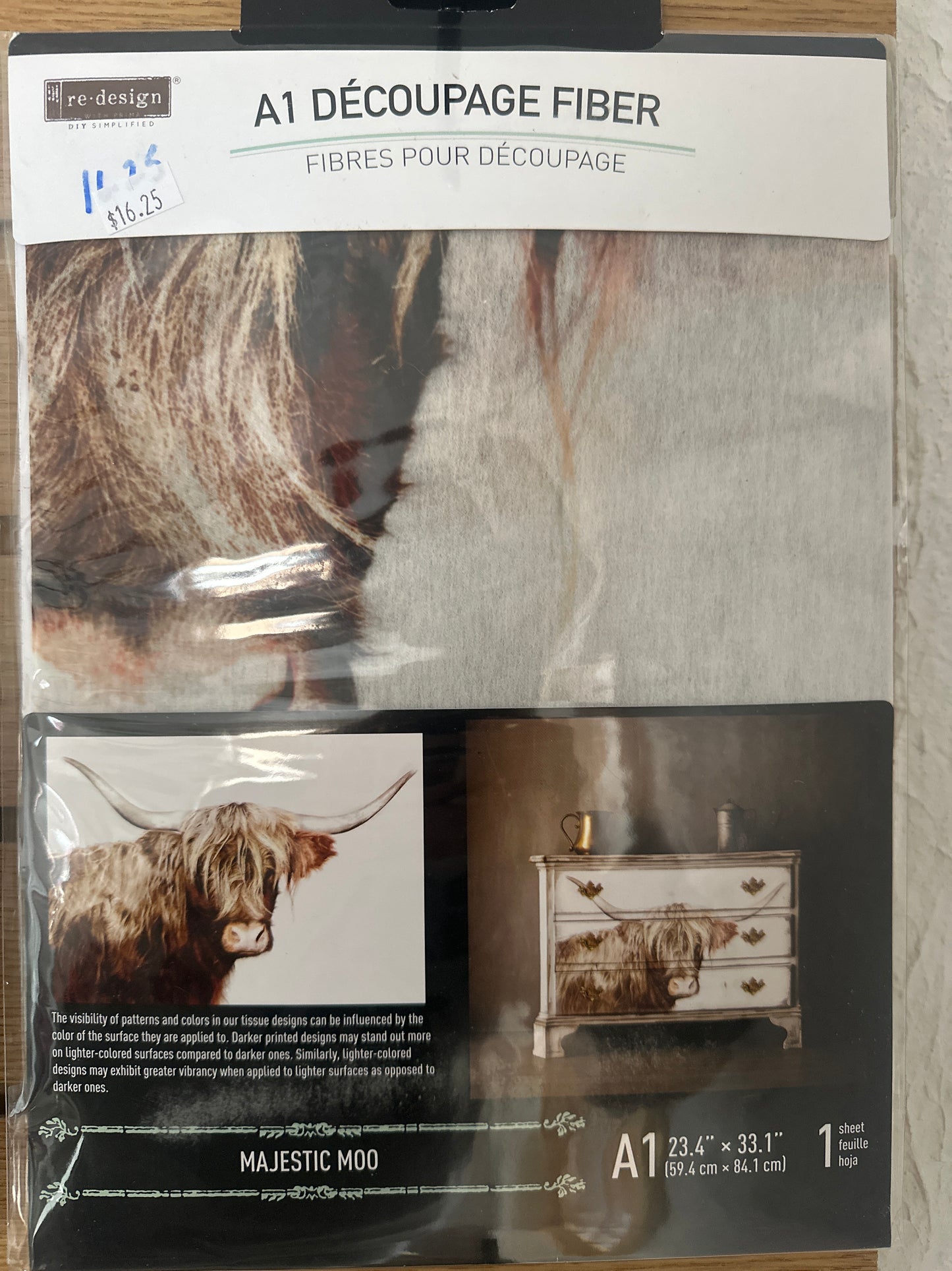 Majestic Moo Decoupage paper