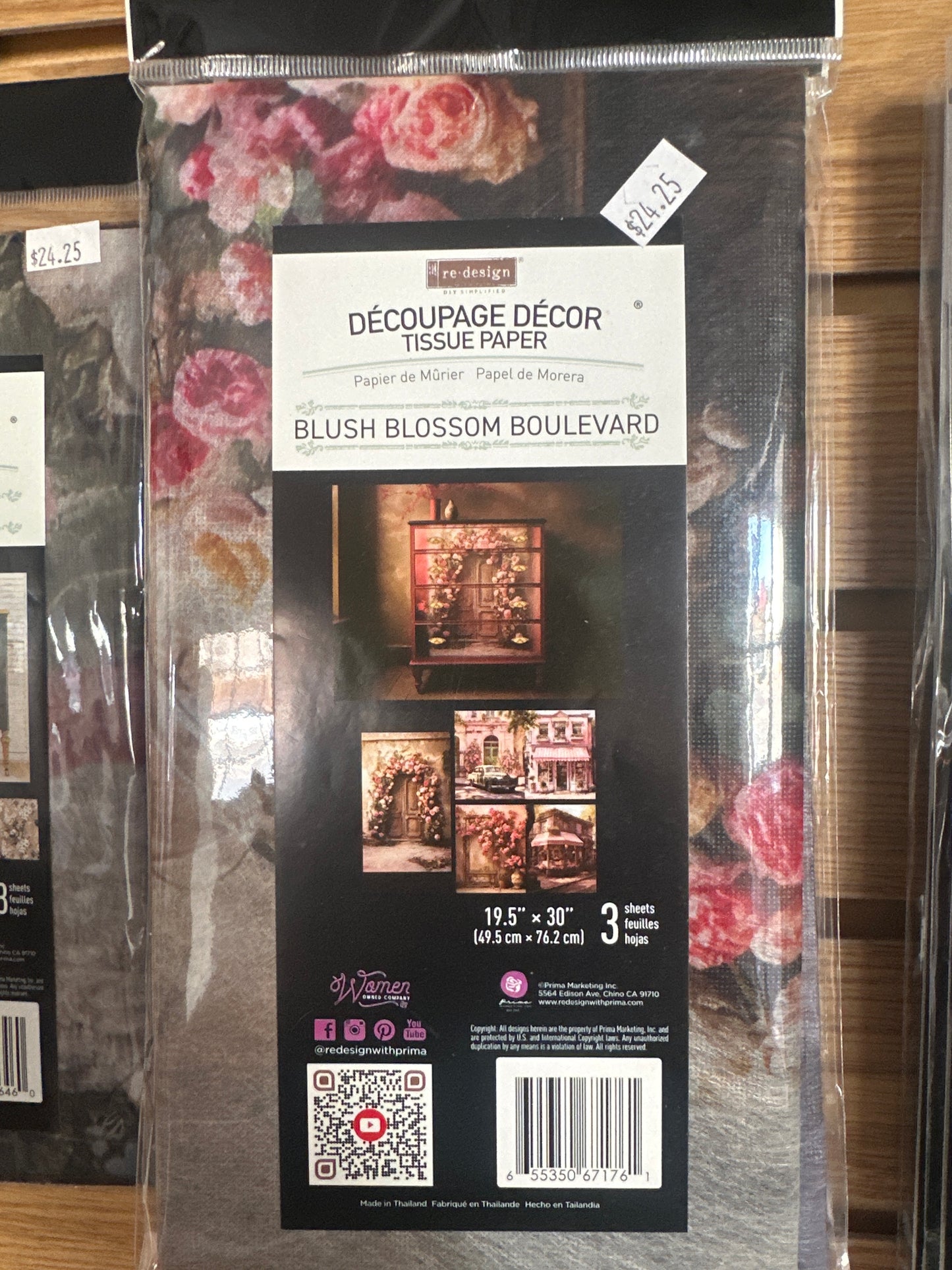 Blush Blossoms Boulevard Decoupage paper