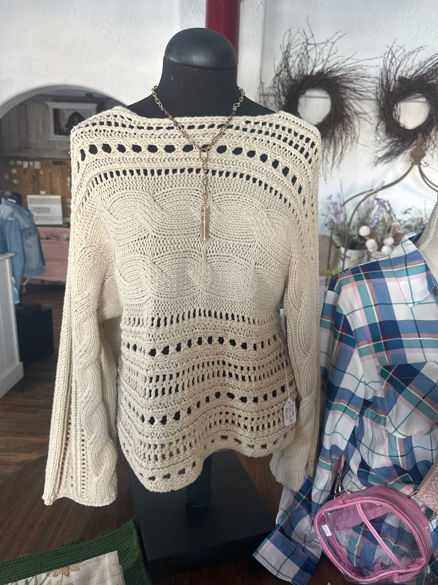 Cable sweater