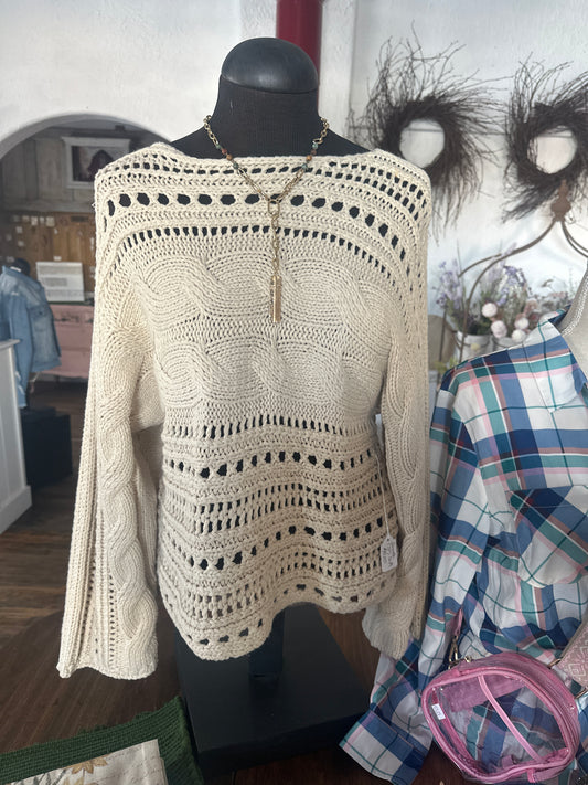 Cable sweater
